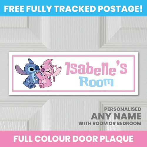 Stitch personalised door - stitch,