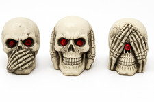 Three Wise Skulls Figurine Set