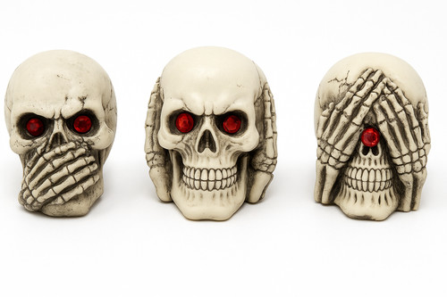 Three wise skulls - wise, set