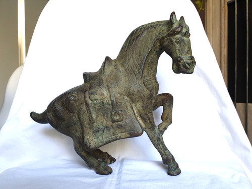 China bronze sculpture war - bronze,