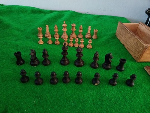 Vintage wooden chess - vintage,