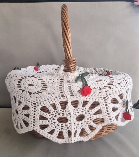 Vintage wicker shopping basket - vintage,