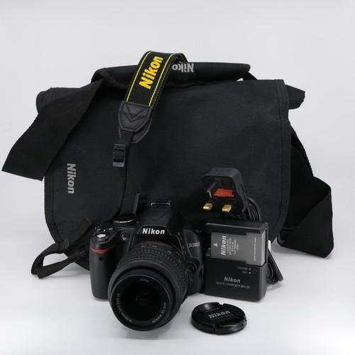 Nikon d3000 with 18 55mm - with, 18-55mm