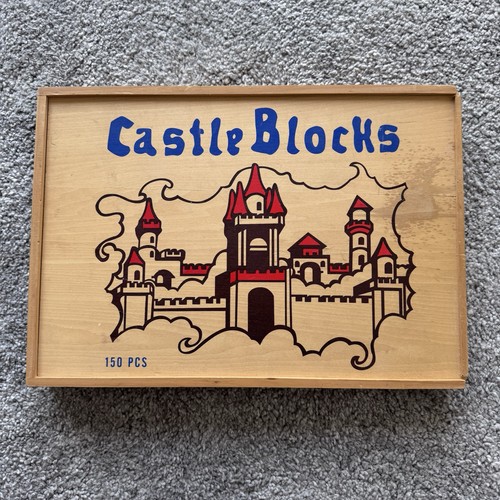Vintage 1980s wooden castle - wooden,