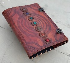 Leather Ring Binder Grimoire Binder Leather Binder Notebook Cover Office Folder