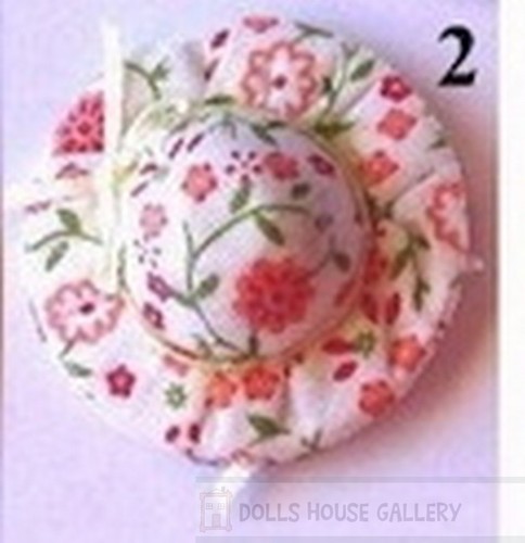 Pretty floral hat dolls house - floral,