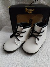 Dr. Martens 1460 Crib Baby Booties White, UK Size 3, EU Size 19, New In Box