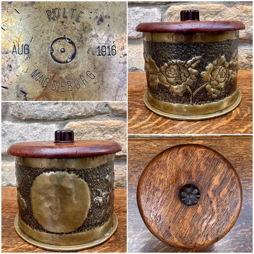 Wwi trench art tobacco jar - trench,