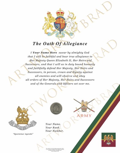 1st dragoons oath - (royal), of