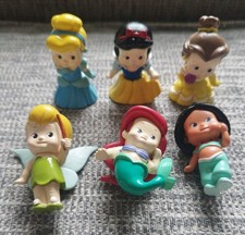 DISNEY PRINCESSES CAKE TOPPERS 06 PLASTIC FIGURES BRAND NEW FREE P+P