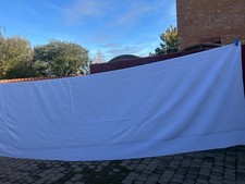 VISA VINTAGE WHITE JACQUARD BANQUETING TABLECLOTH 144X70 INS ROSE DESIGN