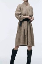ZARA BEIGE OVERSIZED RIBBED