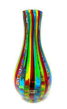 Super RARE Murano Art Glass Ballarin Mazzega Millefiori Bottle Vase 30cm