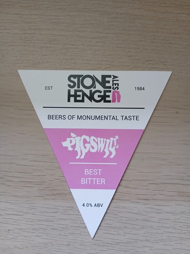 Stonehenge ales pigswill beer - stonehenge,