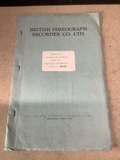 Ferrograph Model D Reel to Reel Operating Instructions and Schematic