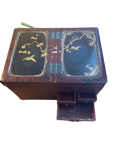 Japanese lacquered haribako - lacquered,