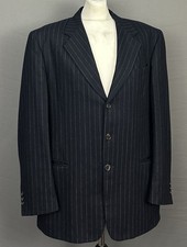 FENDI CLUB BLAZER 100% WOOL PINSTRIPED SPORTS JACKET Mens Size IT 54 - 44" Chest