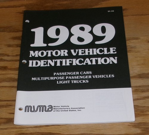 Original 1989 motor vehicle - original,