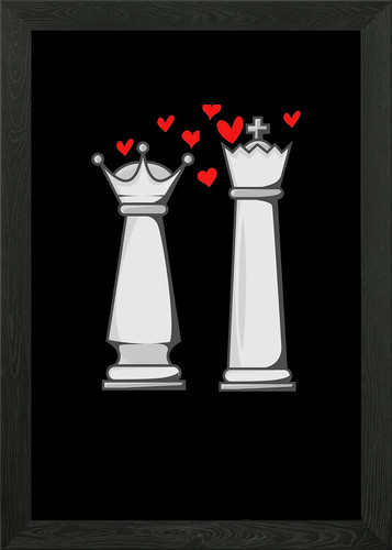 King queen chess - chess, valentine