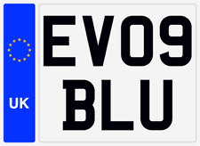 EV09 BLU HYMER MOTORHOME PRIVATE NUMBER PLATE FOR FREE BLUE EVOLUTION MODEL EVO