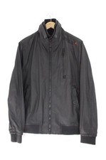 Superdry Moody Pilot Bomber Black Jacket Mens Large Double Zip