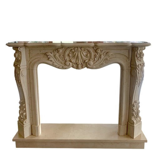 Silvia gold marble fireplace - silvia,