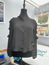 Zara Black Chiffon Blouse