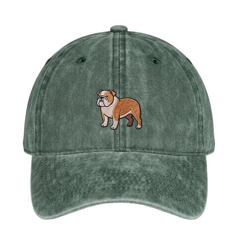 English bulldog embroidered - bulldog,