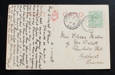 Wadhurst S.O, Sussex & Roydon 1908 postmarks on a Hertford Church postcard to M