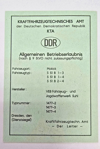 Simson kta papers - kta, s51