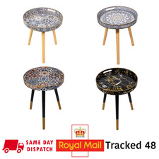 Modern Round Side Table 38cm – Small Coffee Table for Living Room or Bedroom