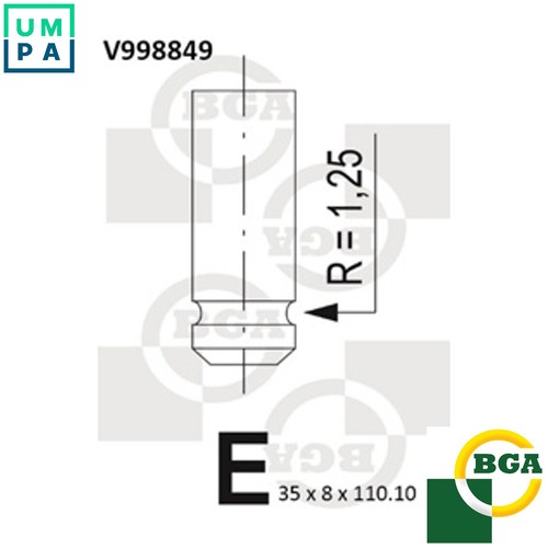 Intake valve v998849 for - 4x,