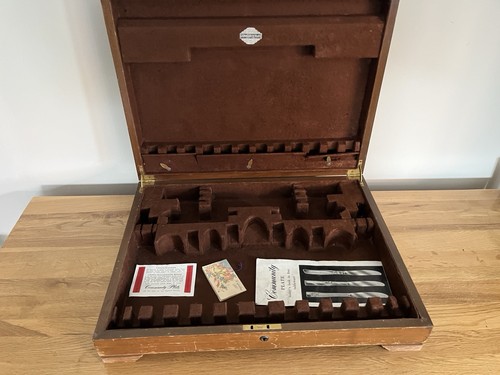 Vintage wooden cutlery canteen - vintage,