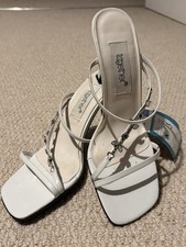 White Heeled Sandals with