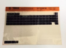 Yamaha DT 125 R 3RN2 90 Spare Parts List Microfiche (Nov 89)