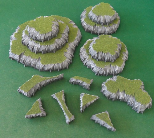 Wargaming stackable hills - stackable, pack