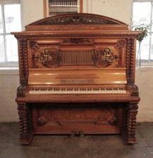 German Late Renaissance, Pfaffe Upright Piano with Carvings | BESBRODE PIANOS
