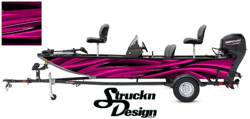 Graphic pontoon pink wrap - pontoon,