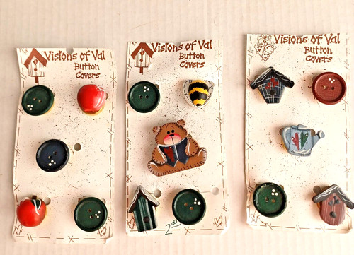 Vtg button covers lot - vtg,