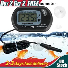 2+2 free Digital LCD Thermometer Aquarium Fish Tank Vivarium Water UK STOCK