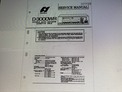 Sansui 3000wr service - sansui,