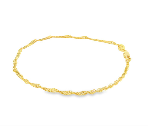 22ct gold ripple - 22ct, bracelet