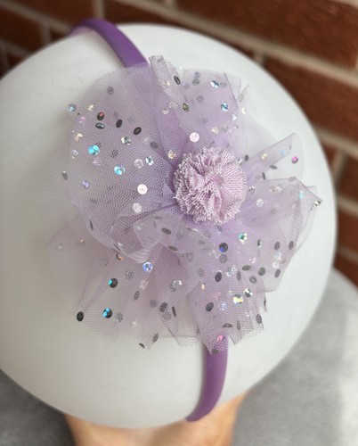 Purple fascinator headband - purple,