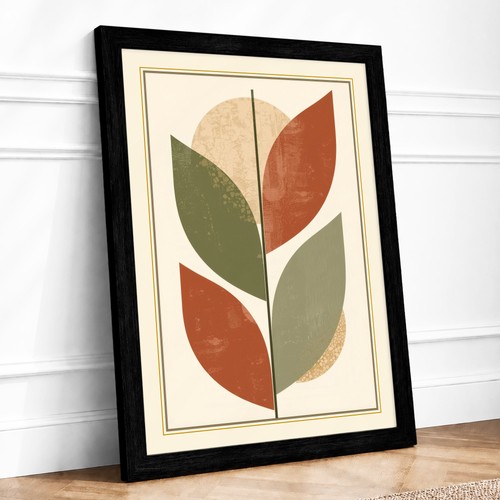Organic forms botanical framed - organic,