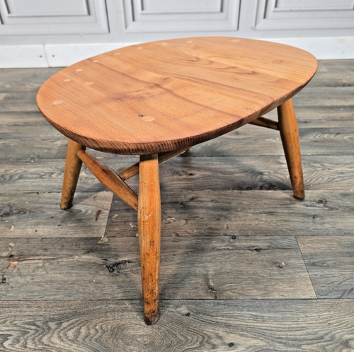 Vintage ercol stool solid elm - vintage,