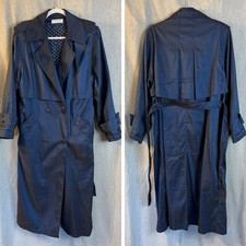 1980's Iridescent Blue Trench