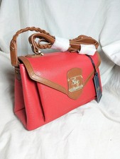 Paul Costelloe Dressage Gymkhana leather satchel red ladies handbag