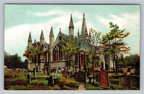 Postcard nicholas church - nicholas, gt