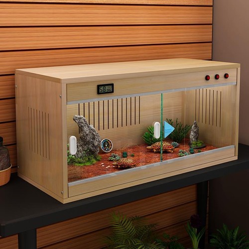 Wooden large vivarium snake - -,