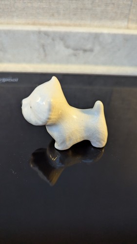 White ceramic scottie - , dog